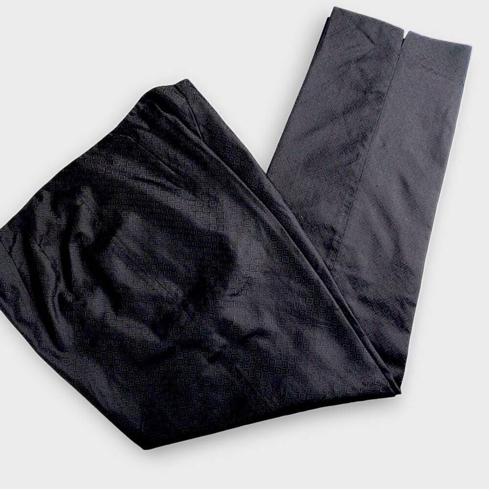 Valerie Stevens Womens‎ Pants Sz  Black Silk Tapered Zip Retroglam Lady Gaga Vtg